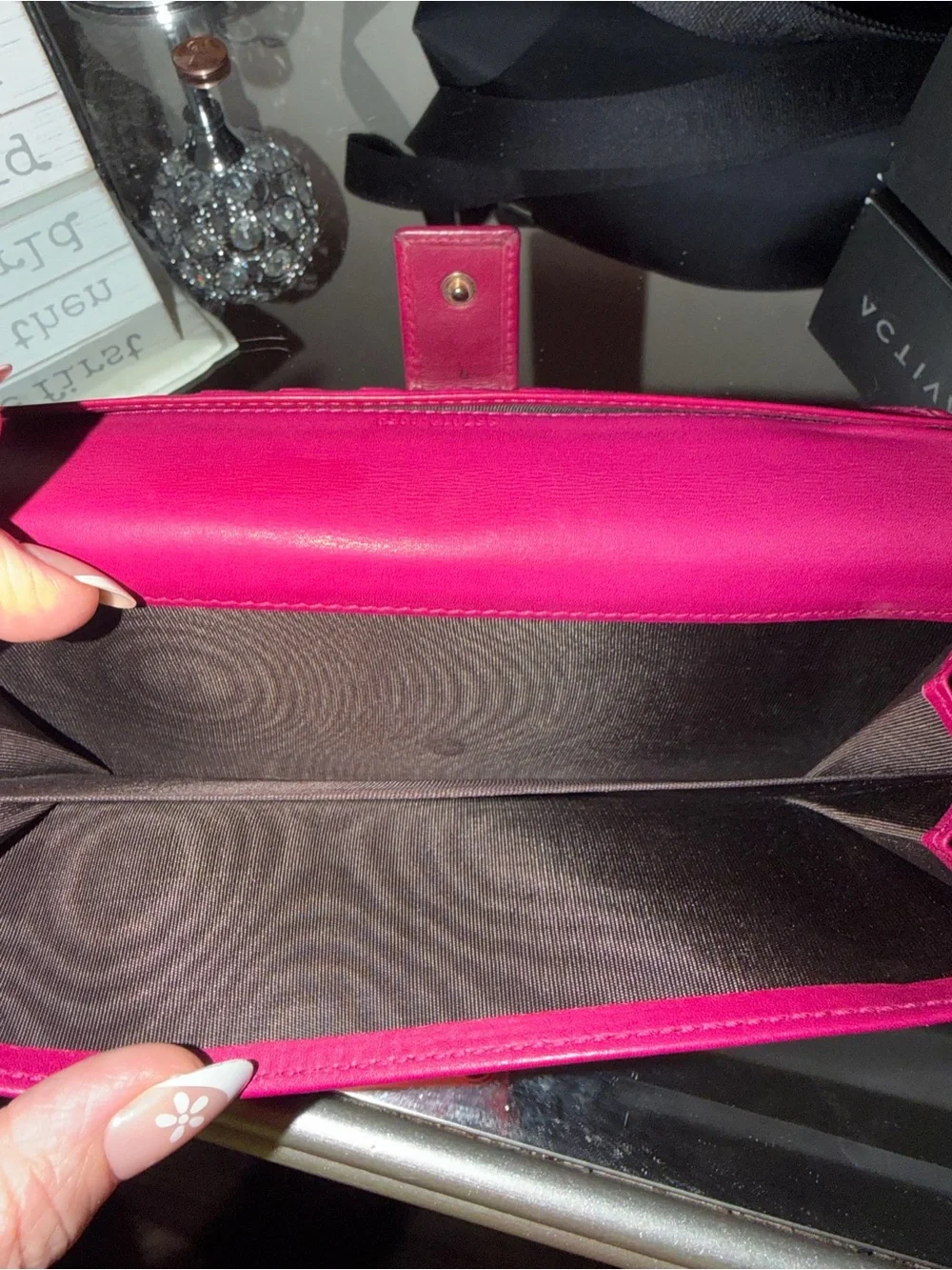 Gucci Vintage GG Canvas Convertible Wallet On Chain Pink WOC